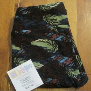 Lularoe Paisley Feathers Leggings, One Size